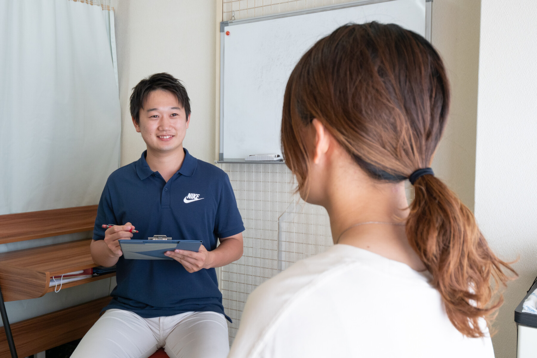たもかみ治療室でのヒアリング風景